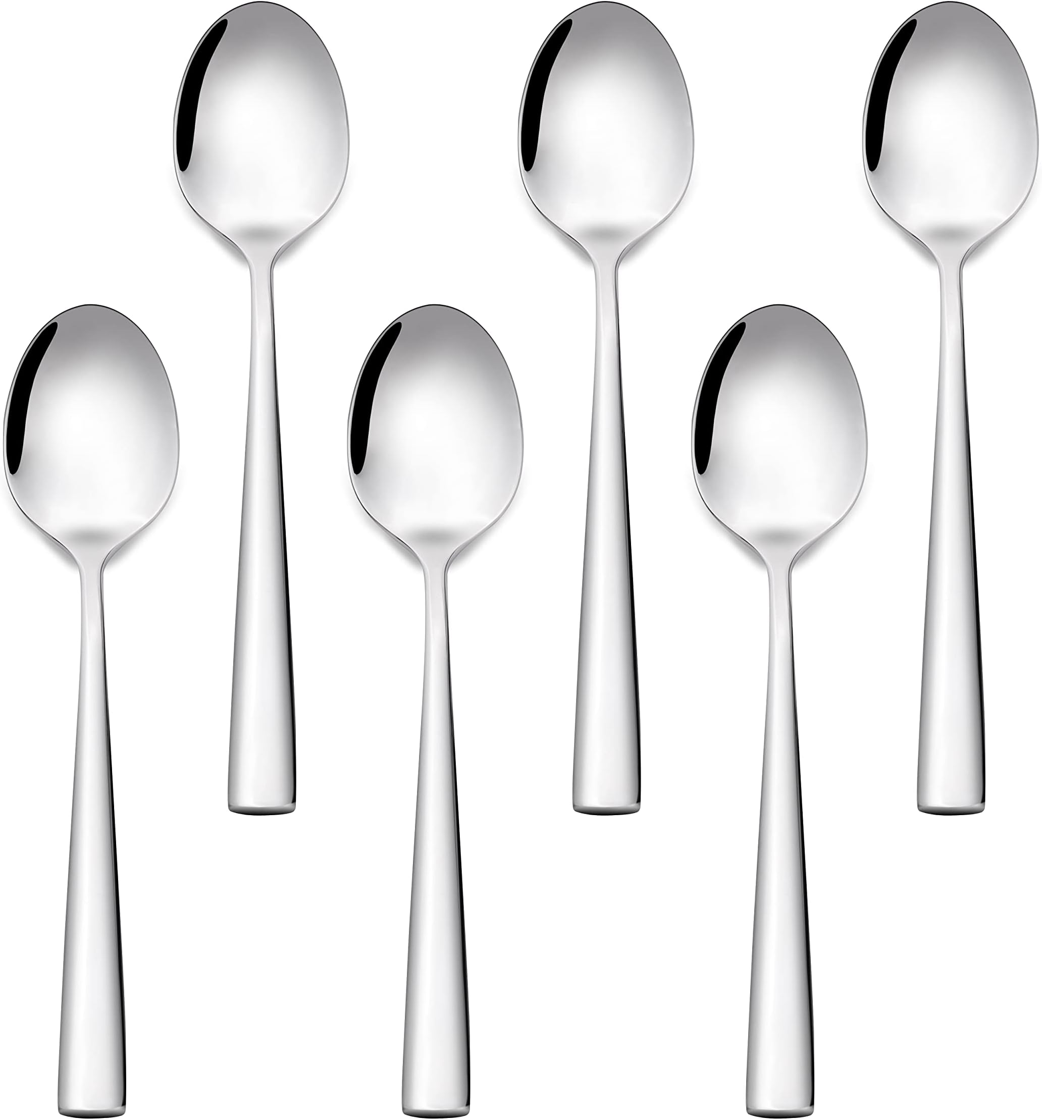 Leipzig –Stainless Steel Teaspoons, Tea Spoons with Mirror Polished Finish, Coffee Spoons with Modern and Elegant Design. (6 Pieces)