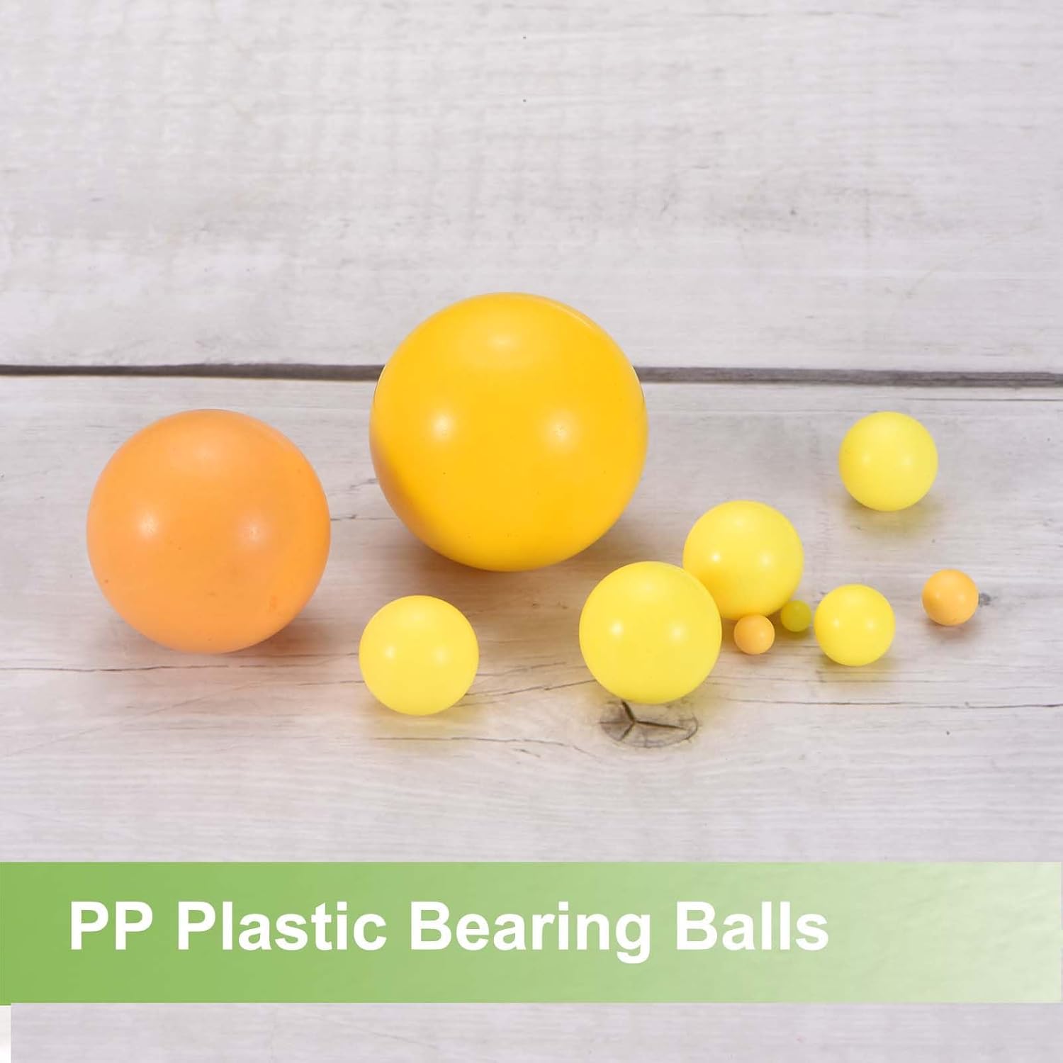 uxcell 100pcs PP Plastic Bearing Balls, 3/16"(5mm) Solid Plastic Balls G2 Precision Polypropylene Mini Ball, Yellow