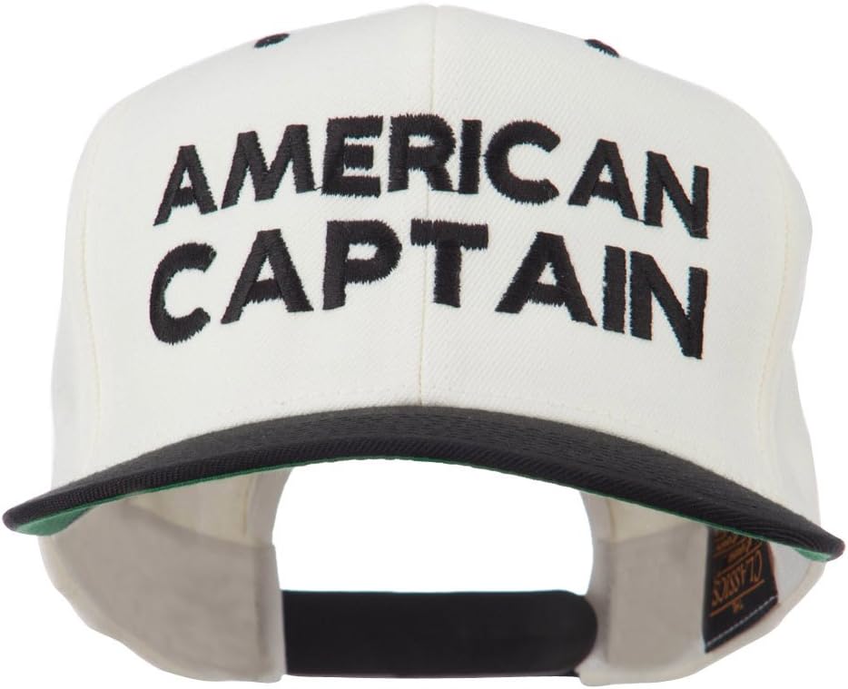 e4Hats.com American Captain Embroidered Snapback Cap