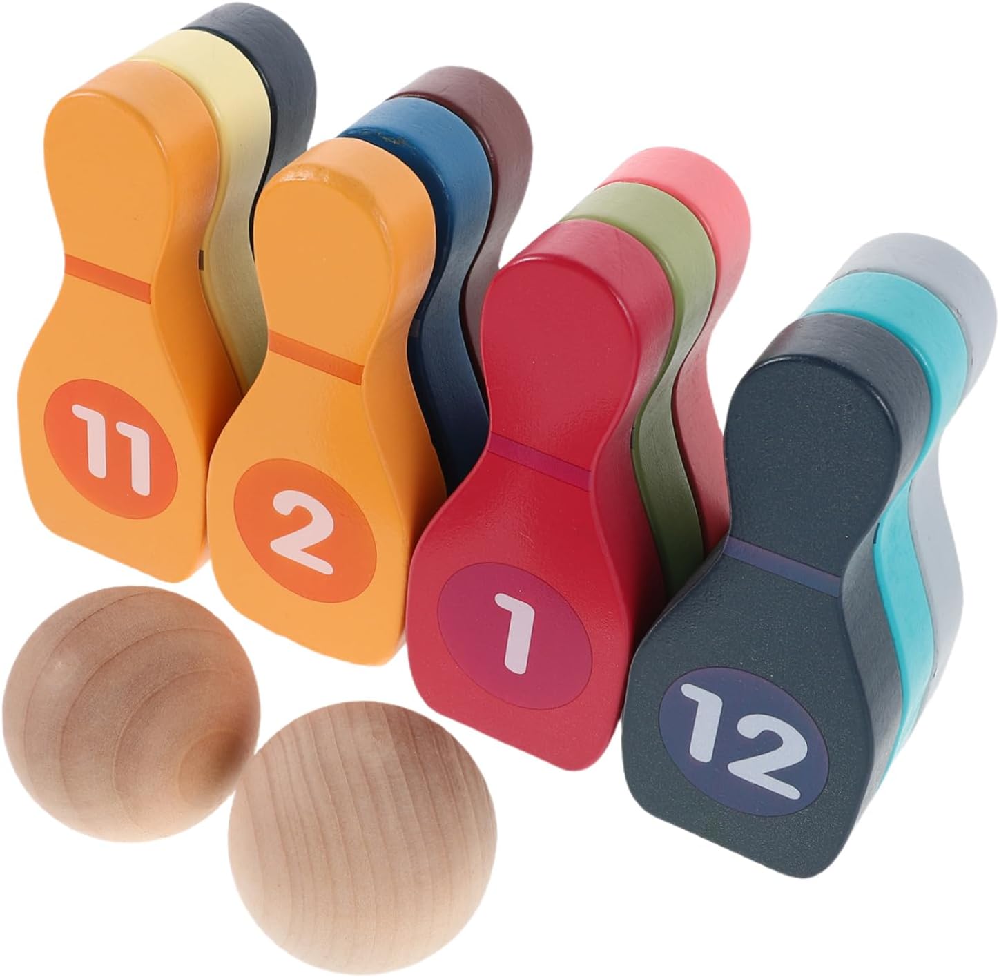BESPORTBLE 1Set Colorful Bowling for Desk Bowling Game with Pins Safe and Lightweight Sports for Age Fun Learning Activity