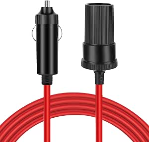 Dongge Rallonge Allume-Cigare 3m 20A - Câble Renforcé 2.5mm² Avec Bornes Batterie 12V/24V