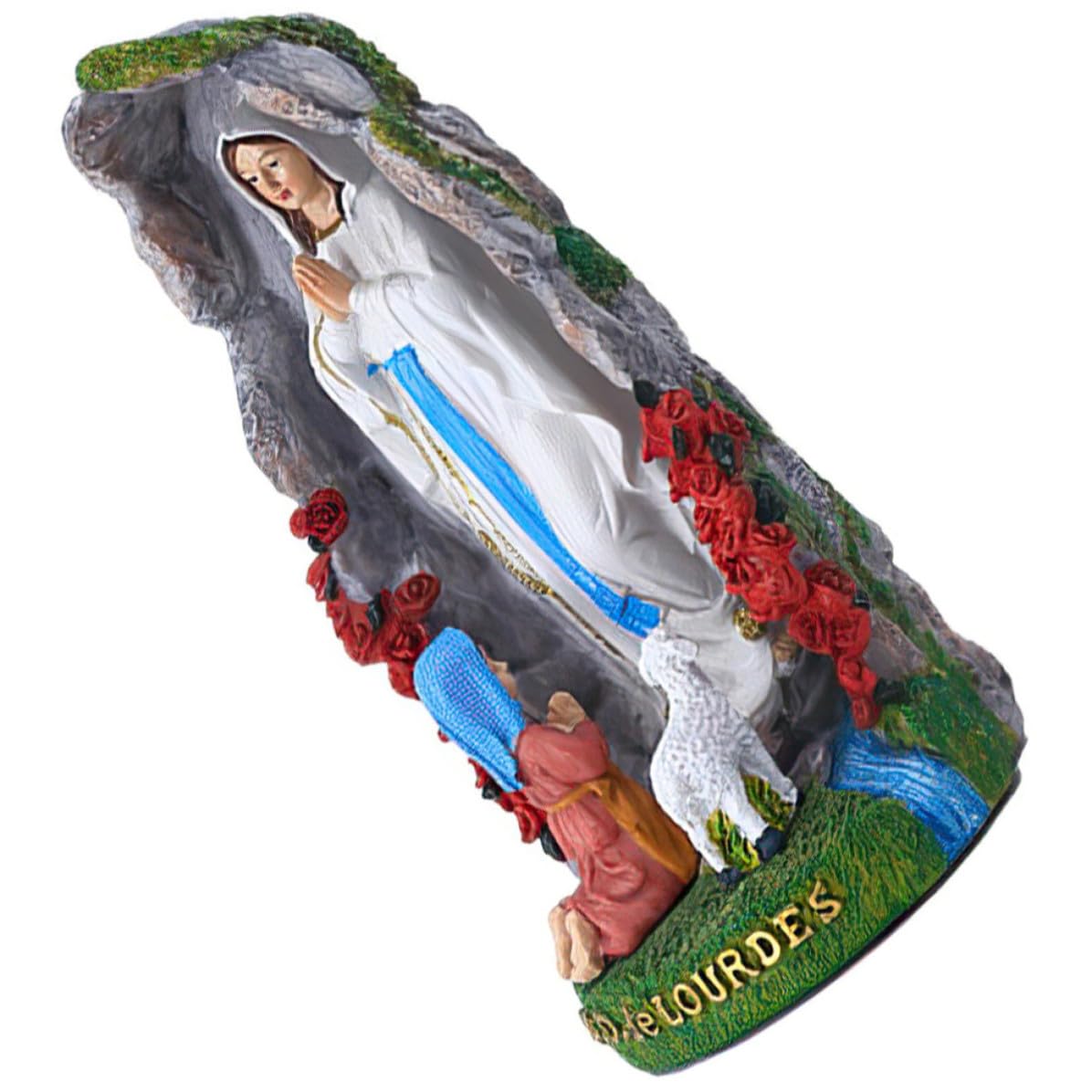 Statue Sainte Vierge résine réaliste ornement délicat intérieur