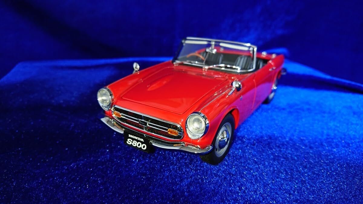 オートアート 1/18 ホンダ S800 レッド AUTOart 1:18 Scale Honda S800 Roadster 1966, Red. ezToys - Diecast