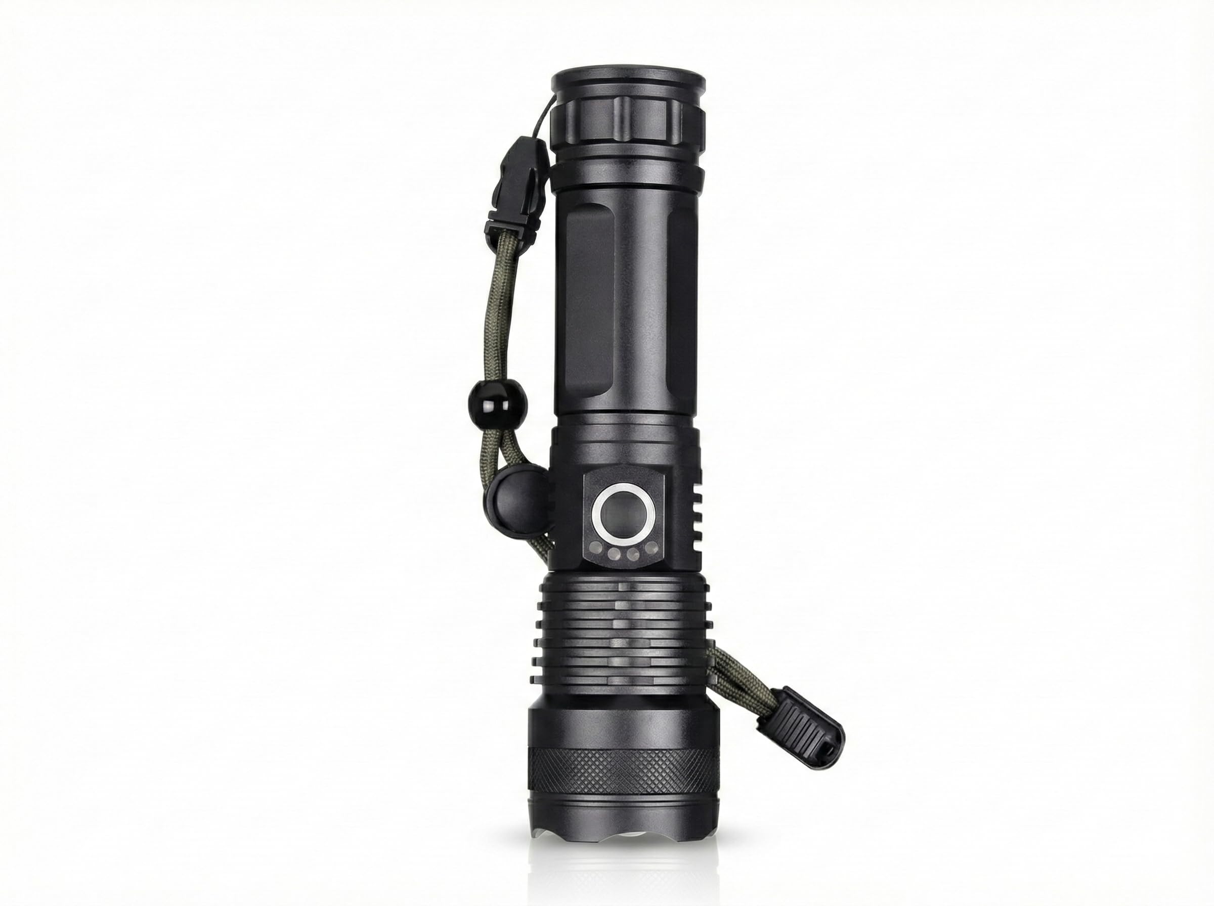 WORLD WIDEE Rechargeable LED Flashlight with Zoom Light, USB Charging Torch,4 Modes, Water Resistant, Portable Handheld Black Flashlight-image-20