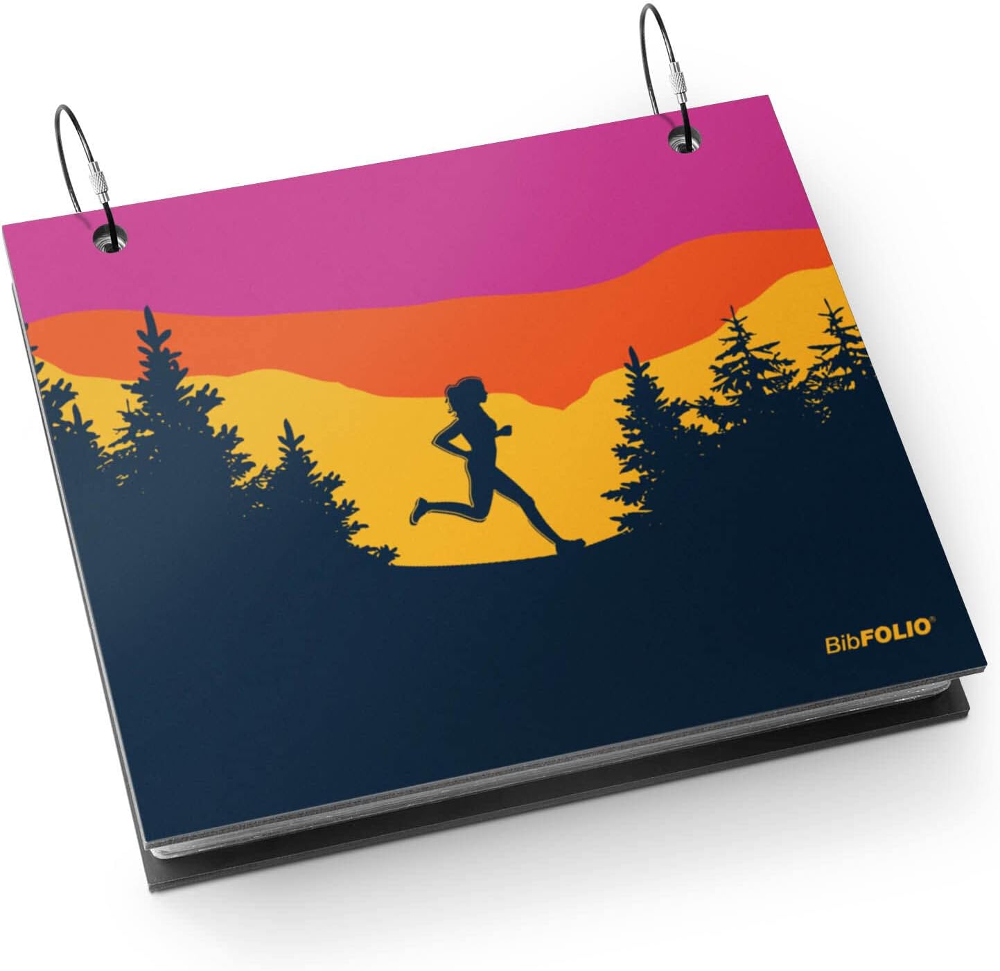 Gone For a Run BibFOLIO Race Bib Album | Bib Holder Happy Hour | Pink