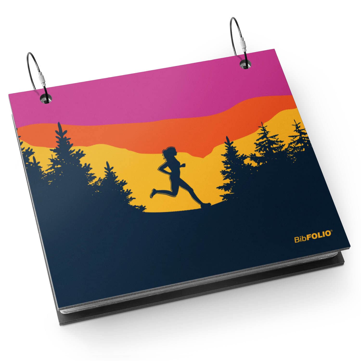 Gone For a Run BibFOLIO Race Bib Album | Bib Holder Happy Hour | Pink