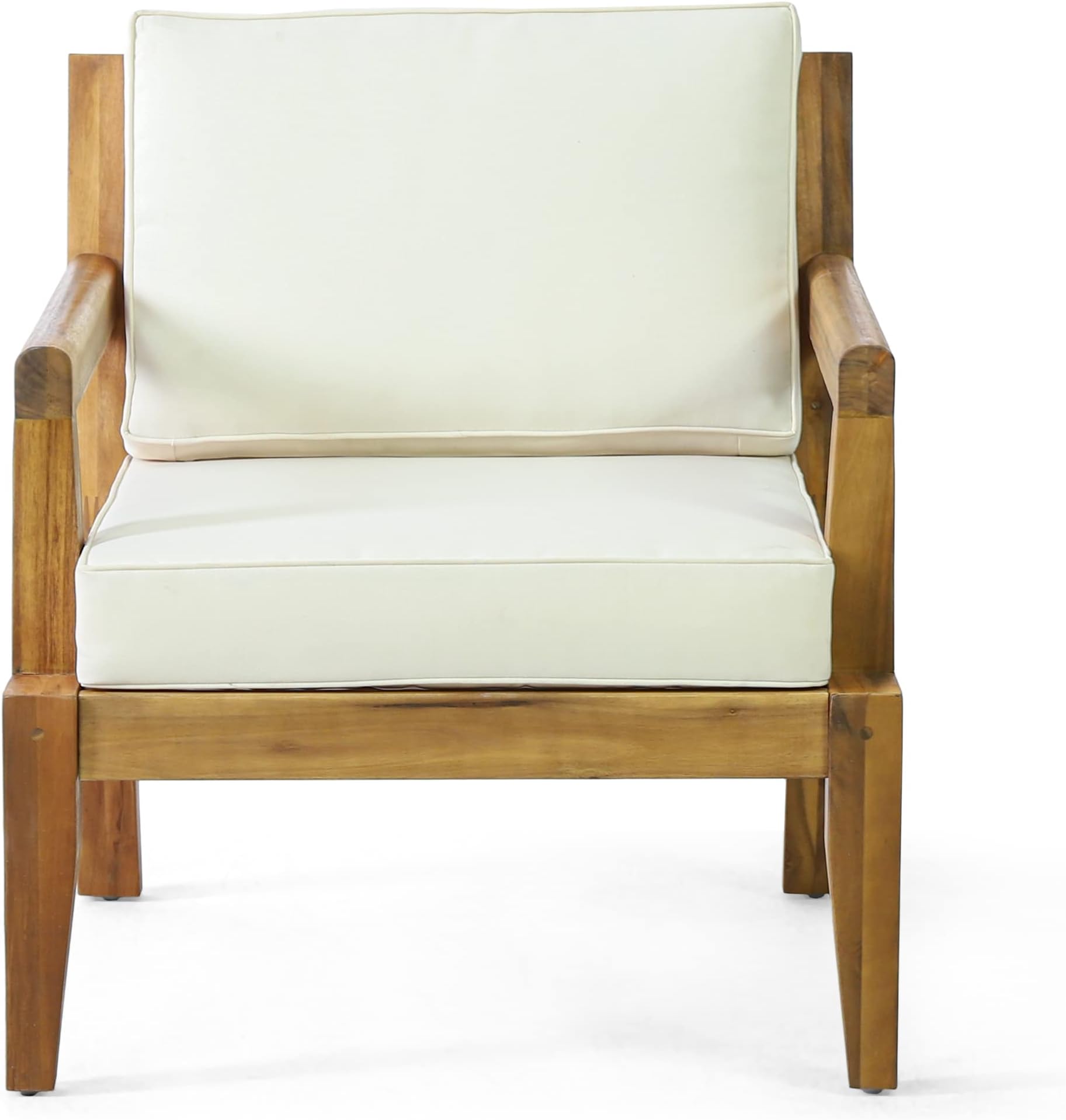 Christopher Knight Home 317966 Rossville Club Chair, Teak + Beige