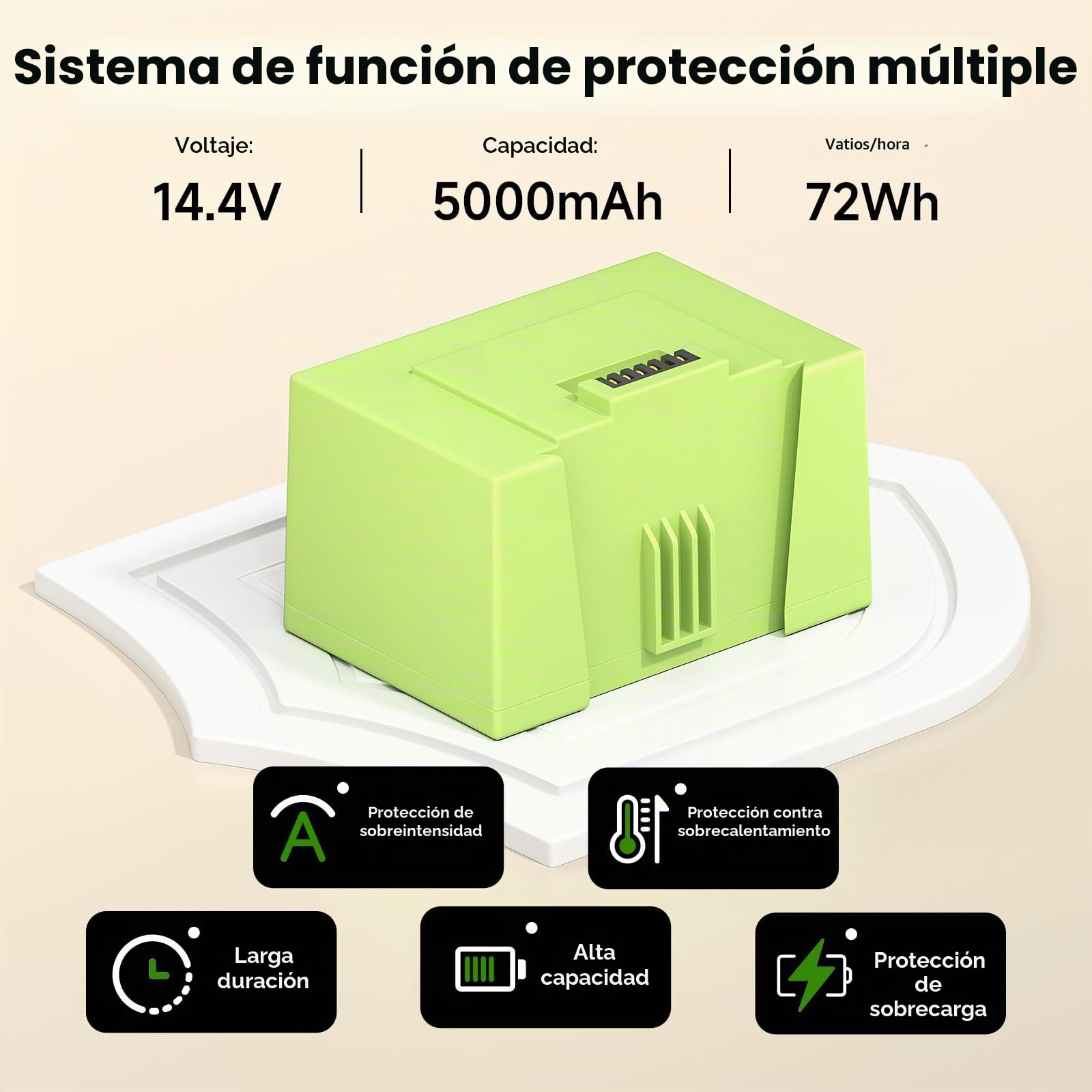 ABL-D1/ABL-D2 Li-Ion Batería de Repuesto para iRobot Roomba i7/ i7+, i4/ i4+, i3/ i3+ Plus, para iRobot Roomba e5 e6 j7 i7150, i7156, i7158, i7550, i7556, e5150,e5152, e5154 Bateria -14,4V/5000mAh