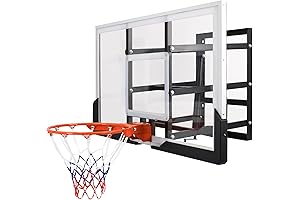 54" Wall Mount Basketball Hoop: Pro-Grade Garage Hoops for Slam Dunks