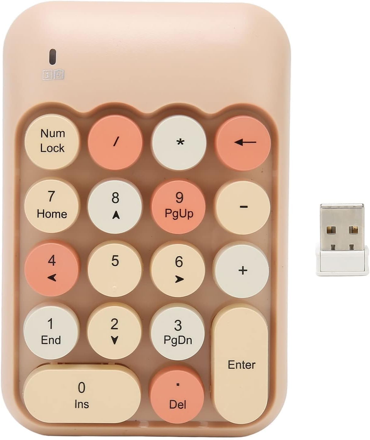 Teclado Numérico Inalámbrico de 2,4 GHz, Miniteclado Numérico de 18