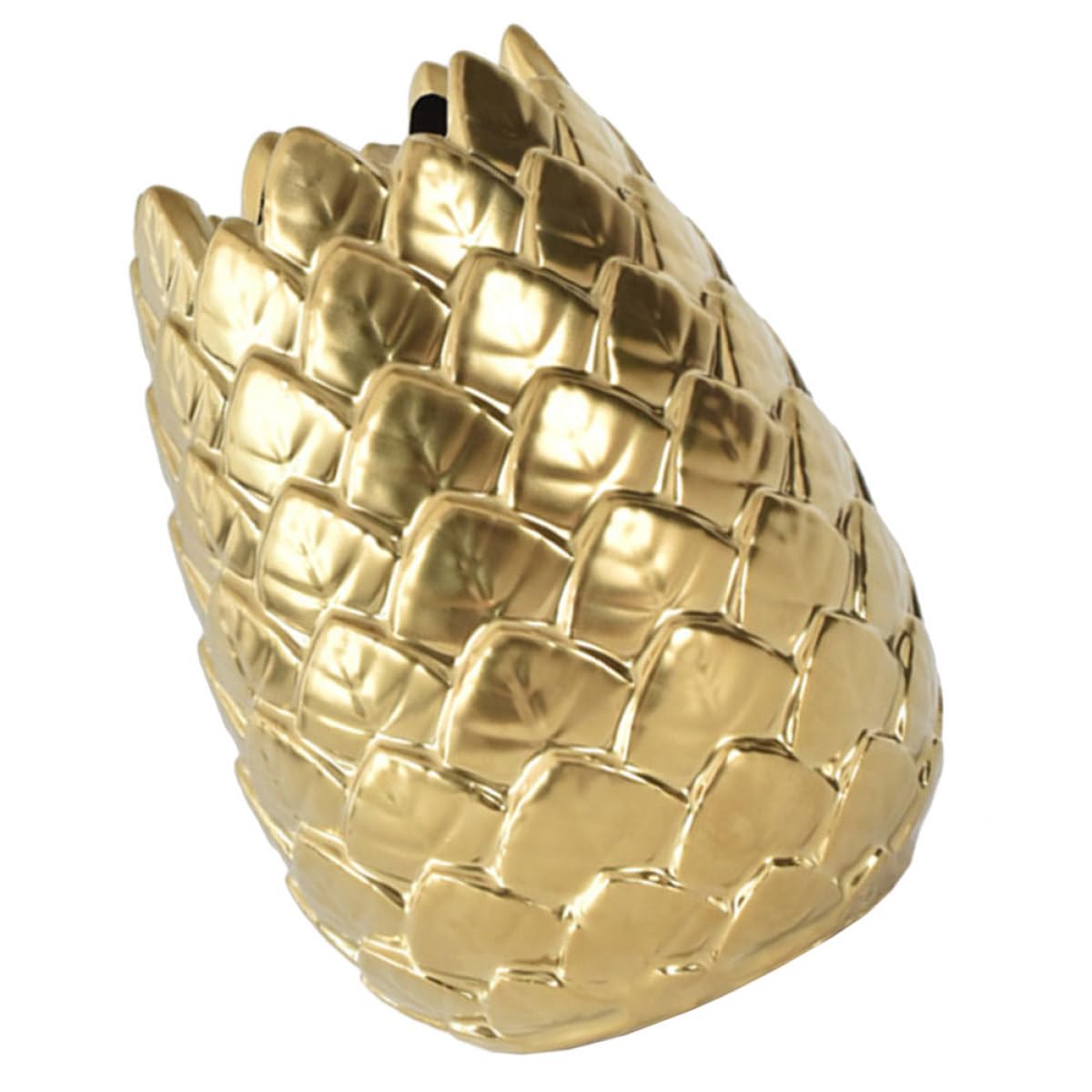 Jarrón Artístico y Contenedor de Flores Estilo Nórdico de Cerámica Dorado Simple Forma Redonda Elegante para de Escritorio