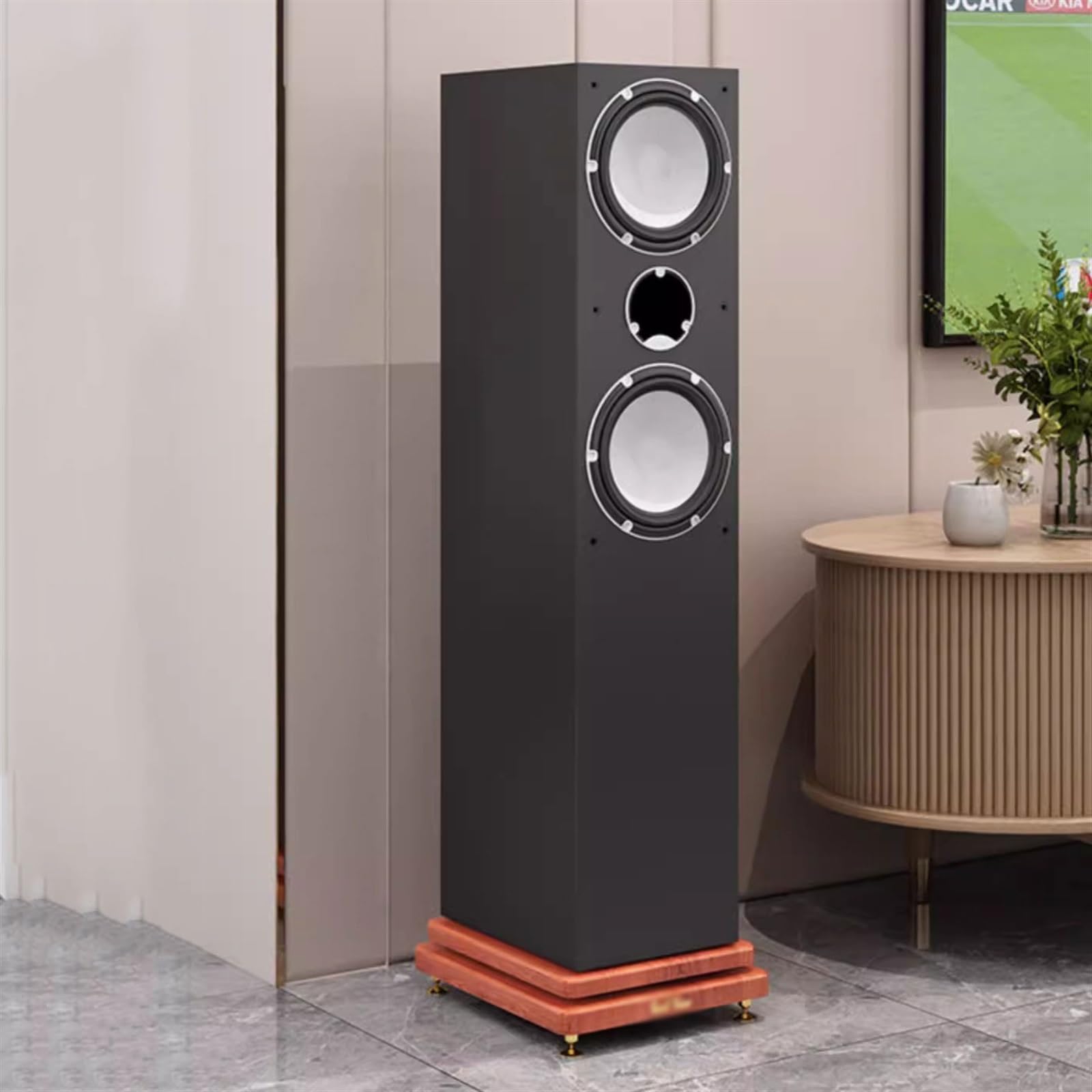 Supporto per casse acustiche Base del vassoio dell'altoparlante Piastra antiurto antiurto Supporto for subwoofer audio da pavimento Partizione host Assorbimento degli urti Supporti per proiettori ( Si