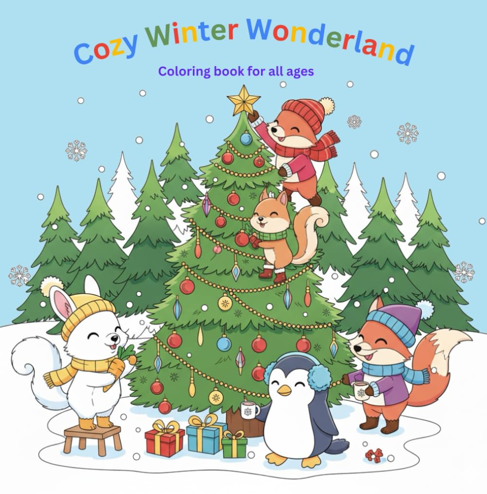 Cozy Winter Wonderland: A Kawaii Winter and New Year Coloring Adventure (Kawaii Seasons Coloring Adventures)