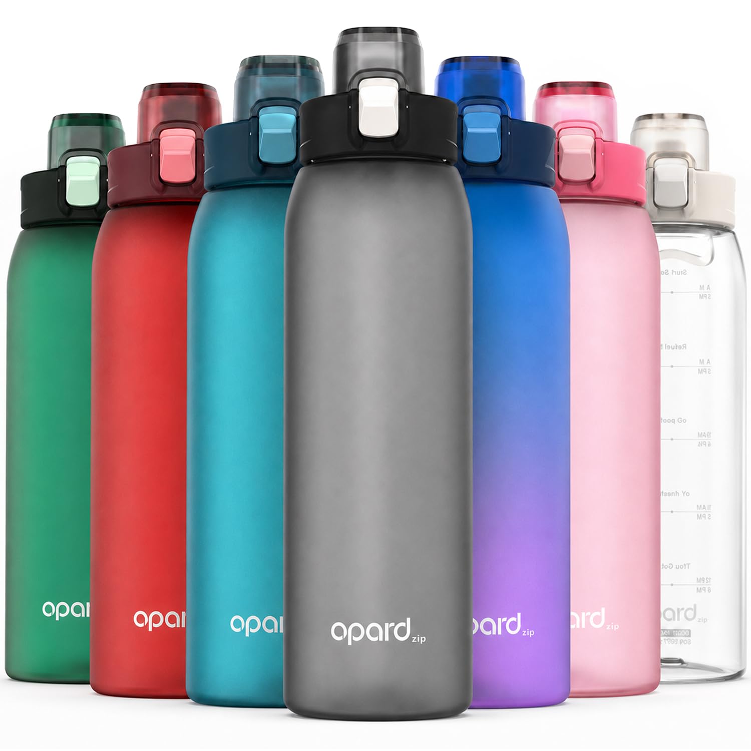 Opard Zip Trinkflasche 1l, Trinkflasche Sport BPA frei, Leichte Tritan Flasche, Water Bottle Spülmaschinenfest, Auslaufsicher Wasserflasche Für Sport, Schule, Kinder, Fitness, Gym, Fahrrad, Outdoor