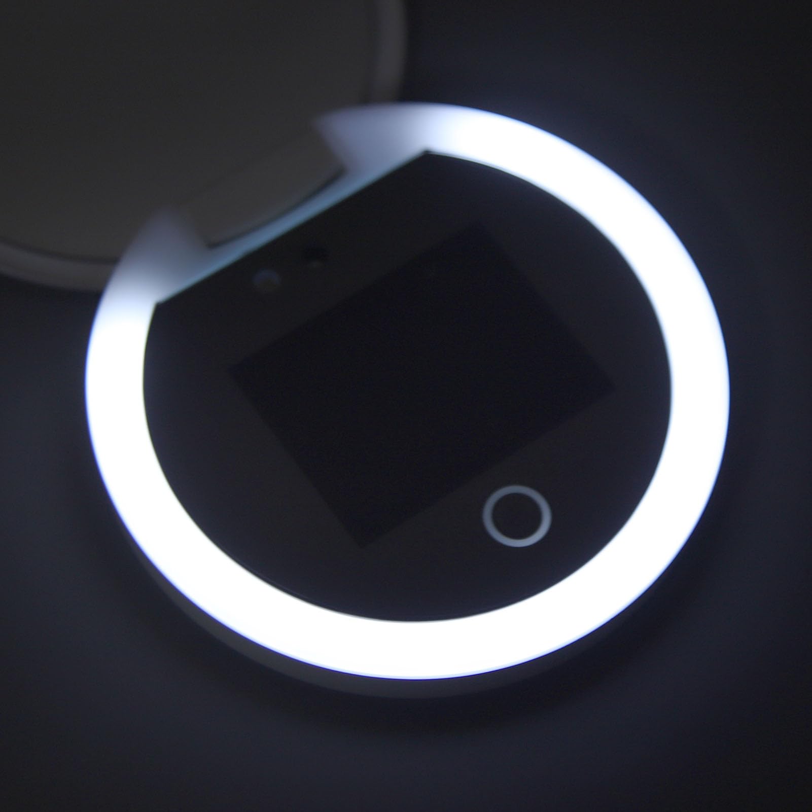 Naroote Miroir de Maquillage UV Compact, Miroir Rechargeable Portatif Intelligent avec Caméra UV, Cadeau de Maquillage pour Les Amateurs de, ABS, 3,8x0,7 Pouces
