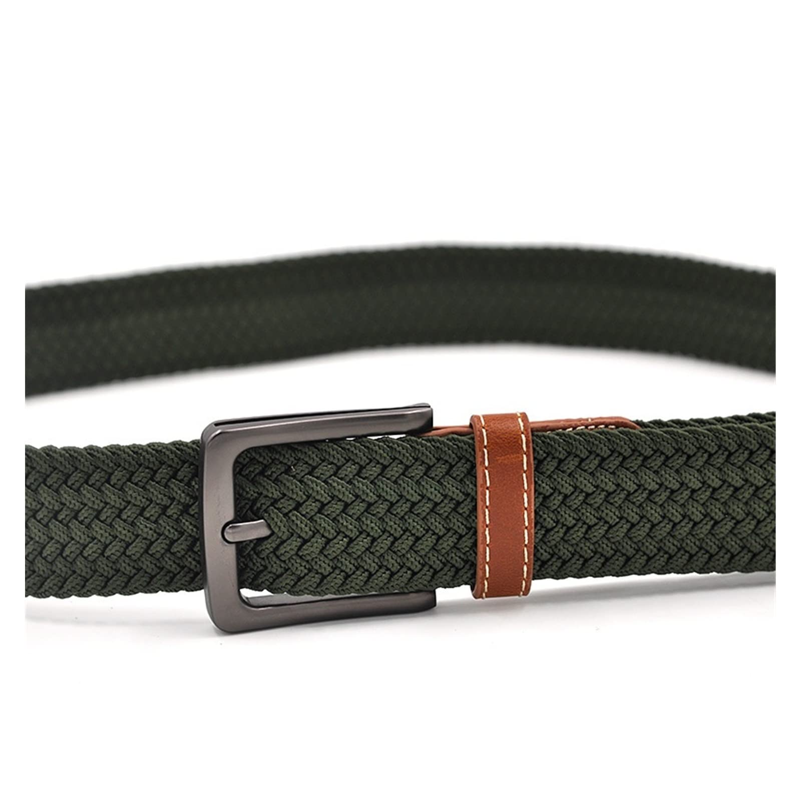 Cinture Elastiche for Uomo Tessuto Intrecciato Comfort Stretch Cinture Casual Uomo (Size : 44in/110cm, Color : G