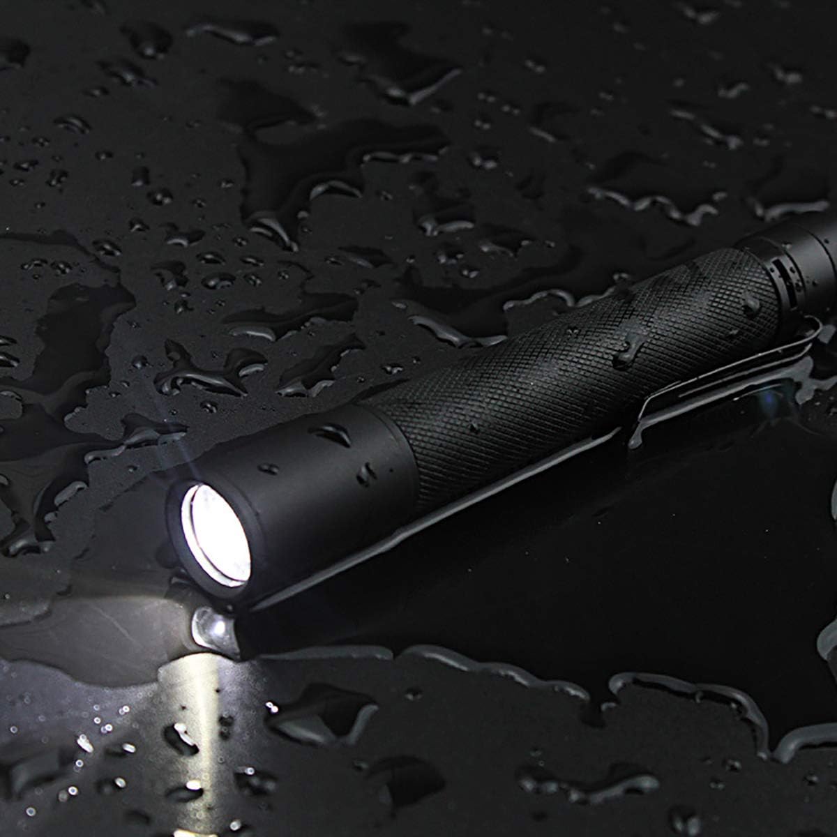 Pocketman Portable Pen Flashlight Pocket PenLight with Clip 3 Lighting Modes Small Mini Waterproof Pen Light