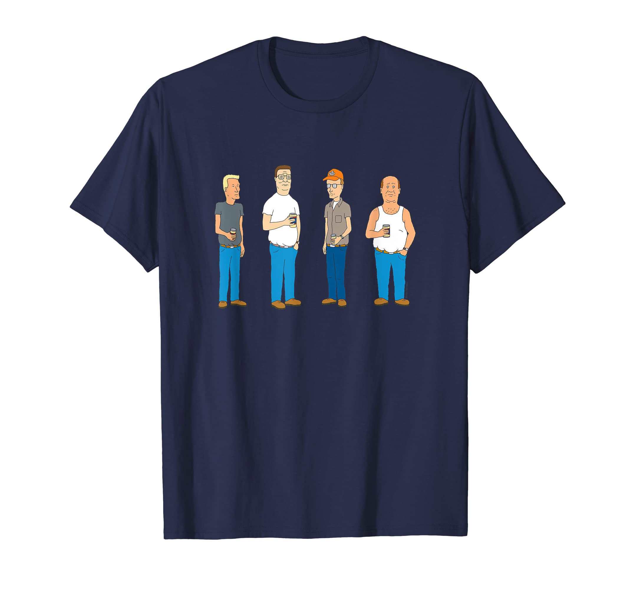 King of the Hill Four Guys in the Alley Cartoon T-ShirtOEKO-TEX STANDARD 100
