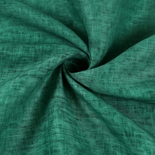 Leinenstoff mit weicher Textur, Reiner Flachsstoff zum Nähen von Kleiderfutter, Meterware, Grün, Weiß, Blau