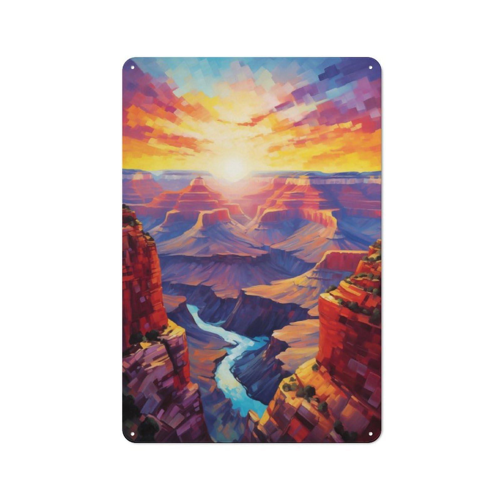 Junmoney Grand Canyon Wonder Retro-Style Metal Wall Sign 30X20cm For Pub Or Café, A New Home Present For Hospitality Wall Decor Collectors