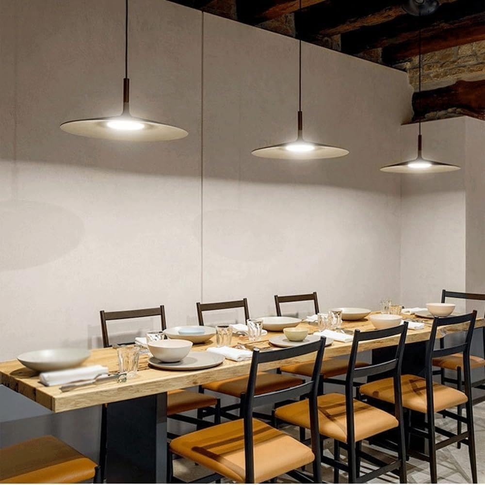 Lámpara Colgante Disco Creativa Nórdica, Lámpara Cemento Minimalista