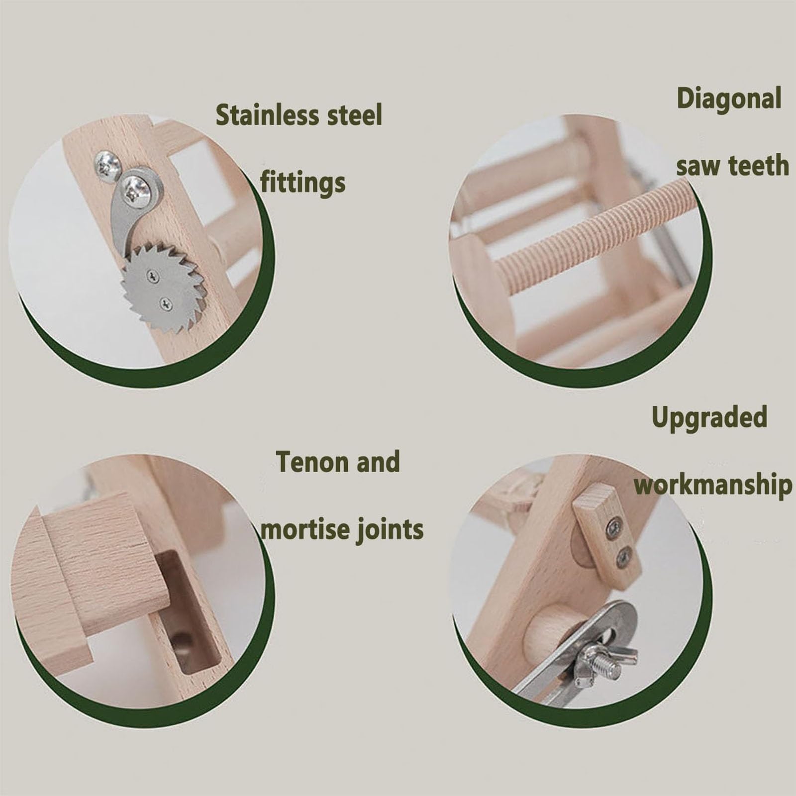 Kit Telaio Per Tessitura In Legno. Macchina Per Fascette Da Tavolo Pieghevole Con Navette; Piccoli Strumenti Multiartigianato Per Lavorare A Maglia Arazzi Per Braccialetti, Cinturini O Segnalibri