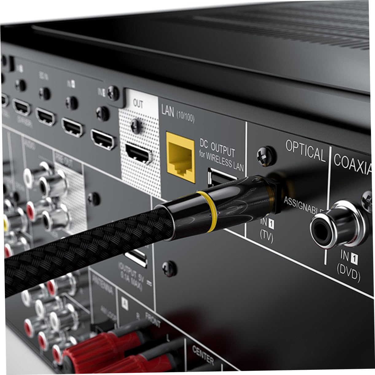 Cable de Audio Óptico Digital Metros Conexión Macho Macho Resistente y Flexible para Barra de Sonido y Consola de Transmisión sin Pérdidas y Plug And Play