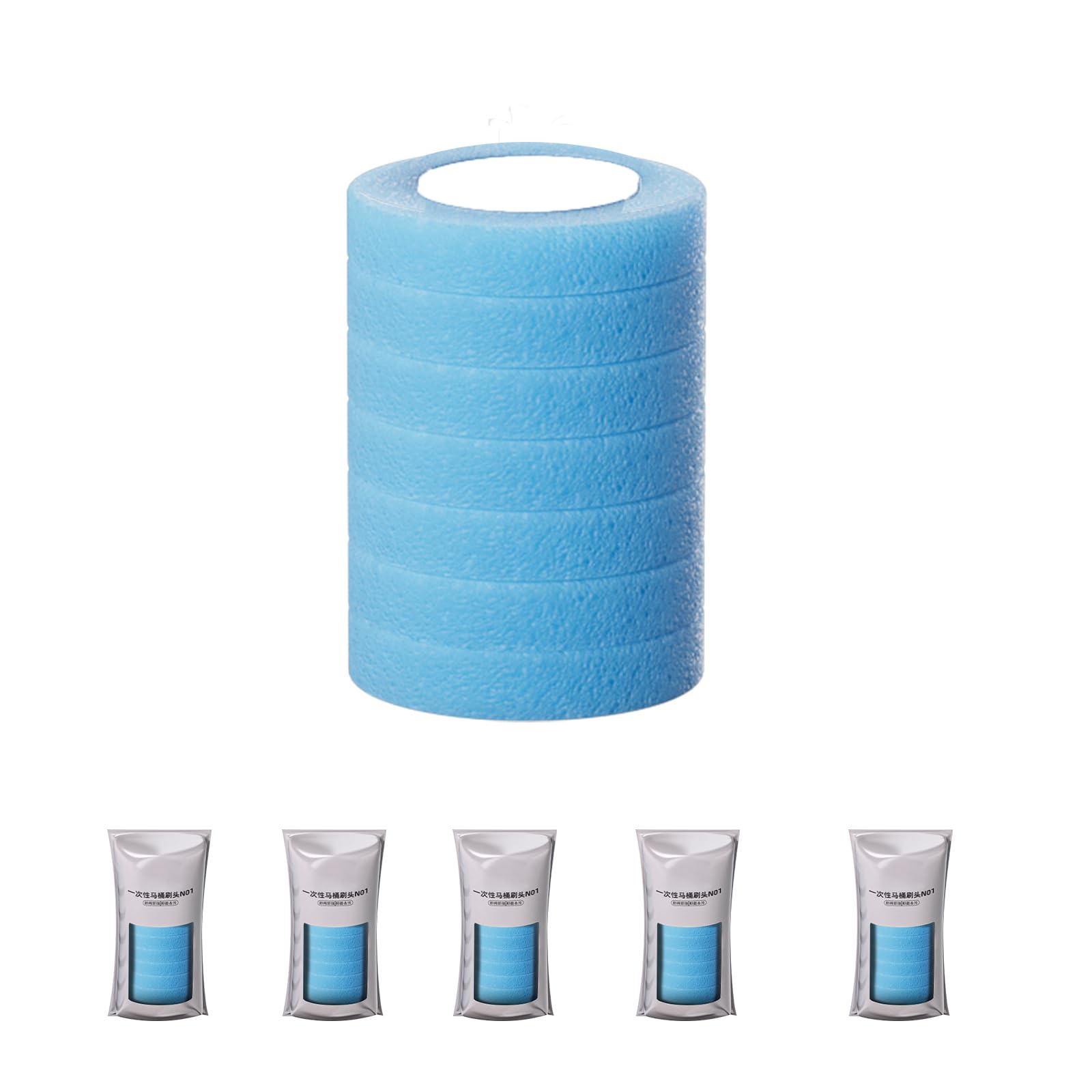Set di scopino per WC usa e getta, elettrico, rotante, regolabile, a 3 velocità, con testa usa e getta, ideale per WC accovacciati o seduti