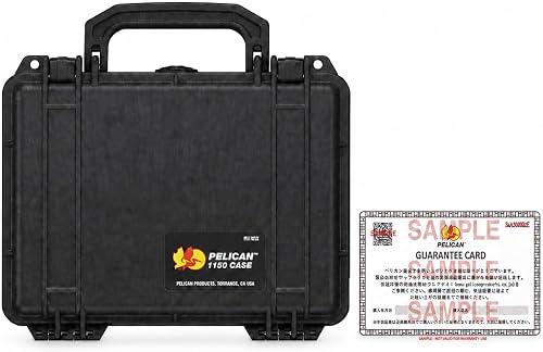 Pelican Products 1150-000-110Pelican 1150 Camera Case With Foam (Black) | Watertight hard case with foam insert and purge valve for protection, storage and transport