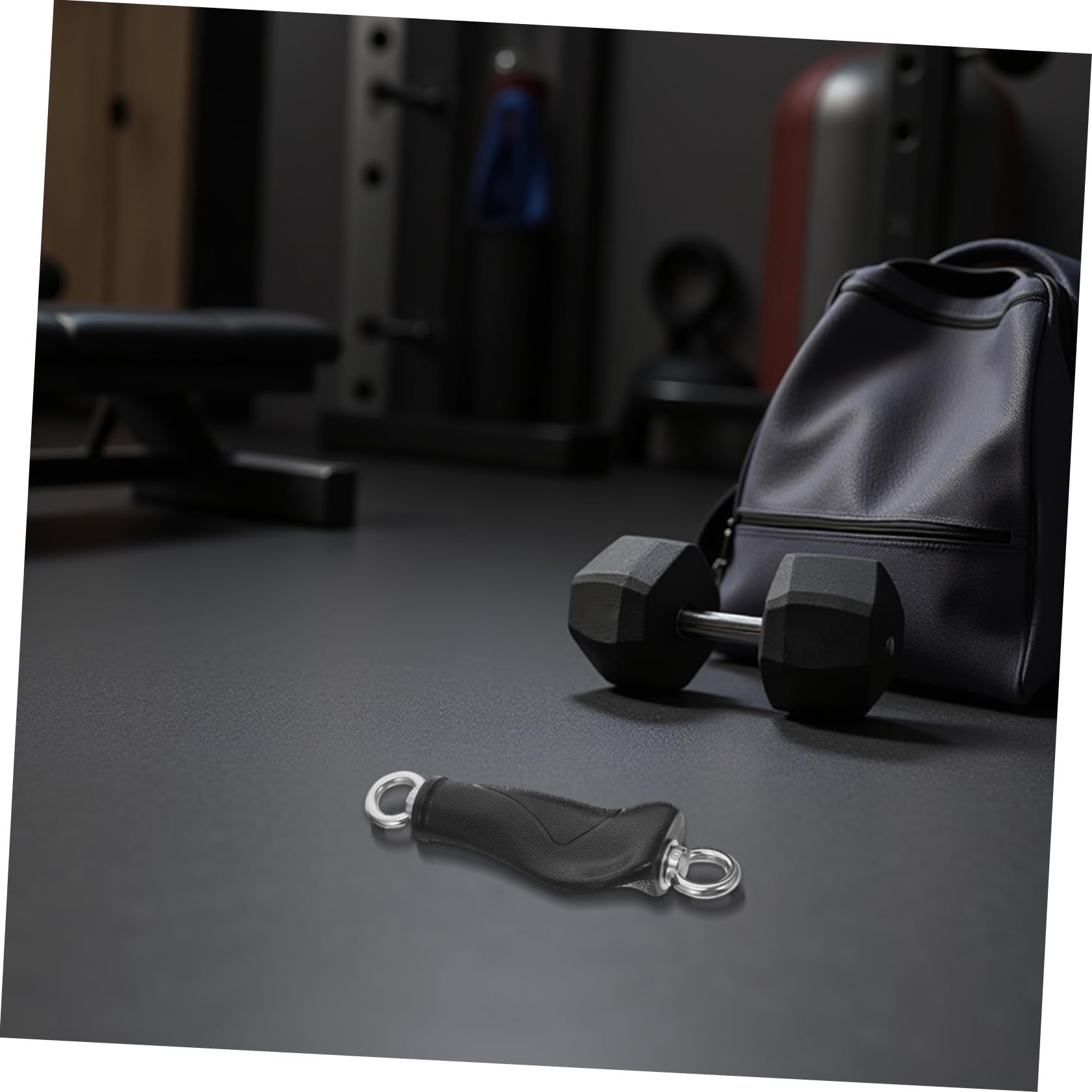 Anneome 2 Szt. Szt Uchwyty Do Maszyn Kablowych z Podwójnym Pierścieniem Ergonomiczne Wytrzymałe Rączki Do Treningu Siłowego Kompatybilne z Różnym Sprzętem Fitness Wygodne i Trwałe