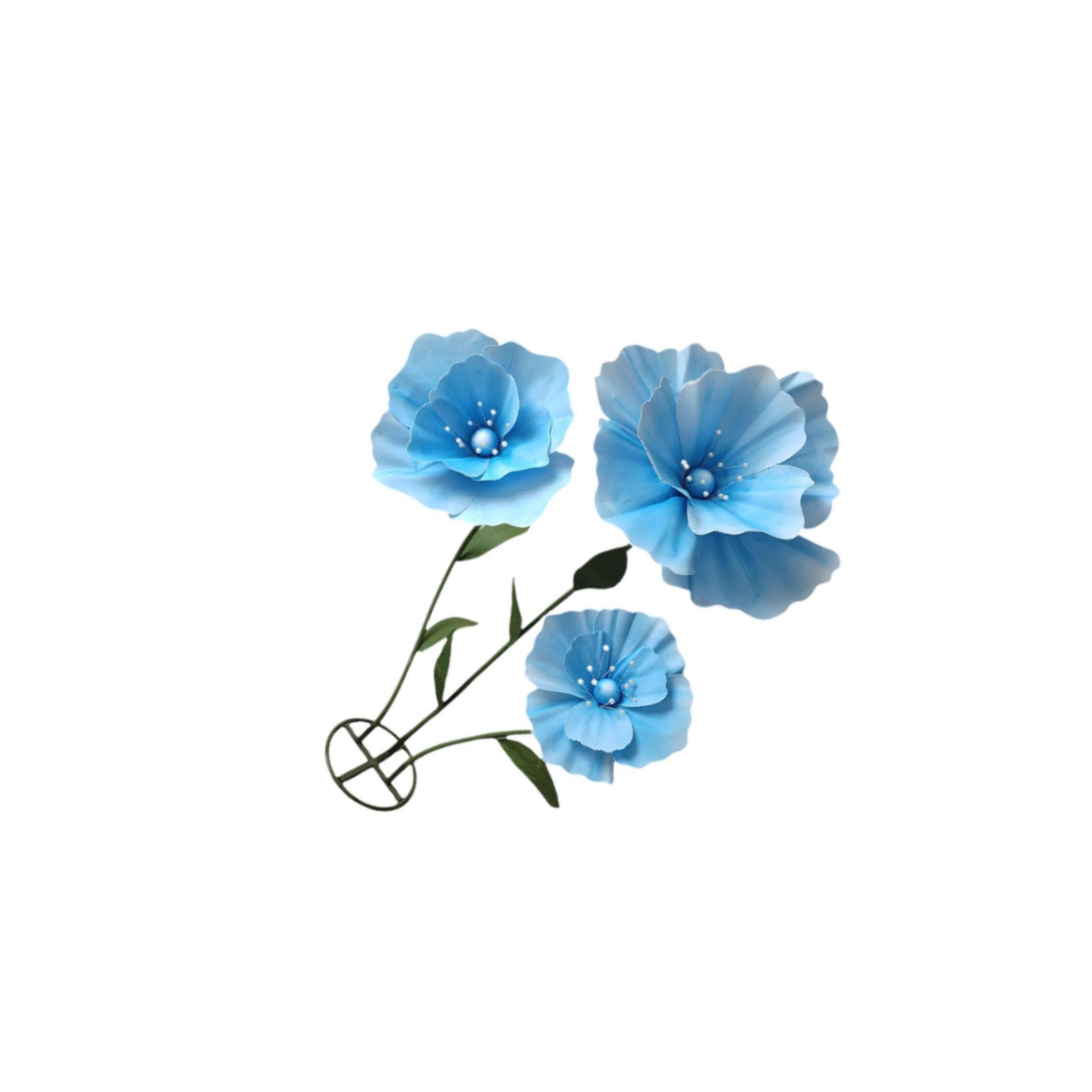 mophrati Durable Sturdy Giant Flowers Decoration Weddings Events Providing Beautiful Floral Effects Backdrops Wedding Artificial Flower Is Sturdy And Designed, Blue, Total Height 160cm