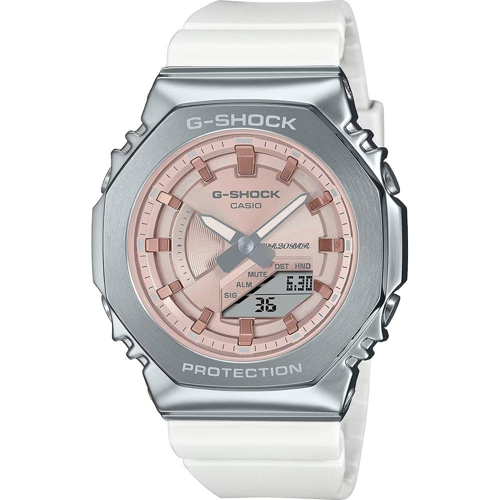 CasioReloj Analógico para Mujeres de Cuarzo con Correa en Acero Inoxidable GM-S2100WS-7AER