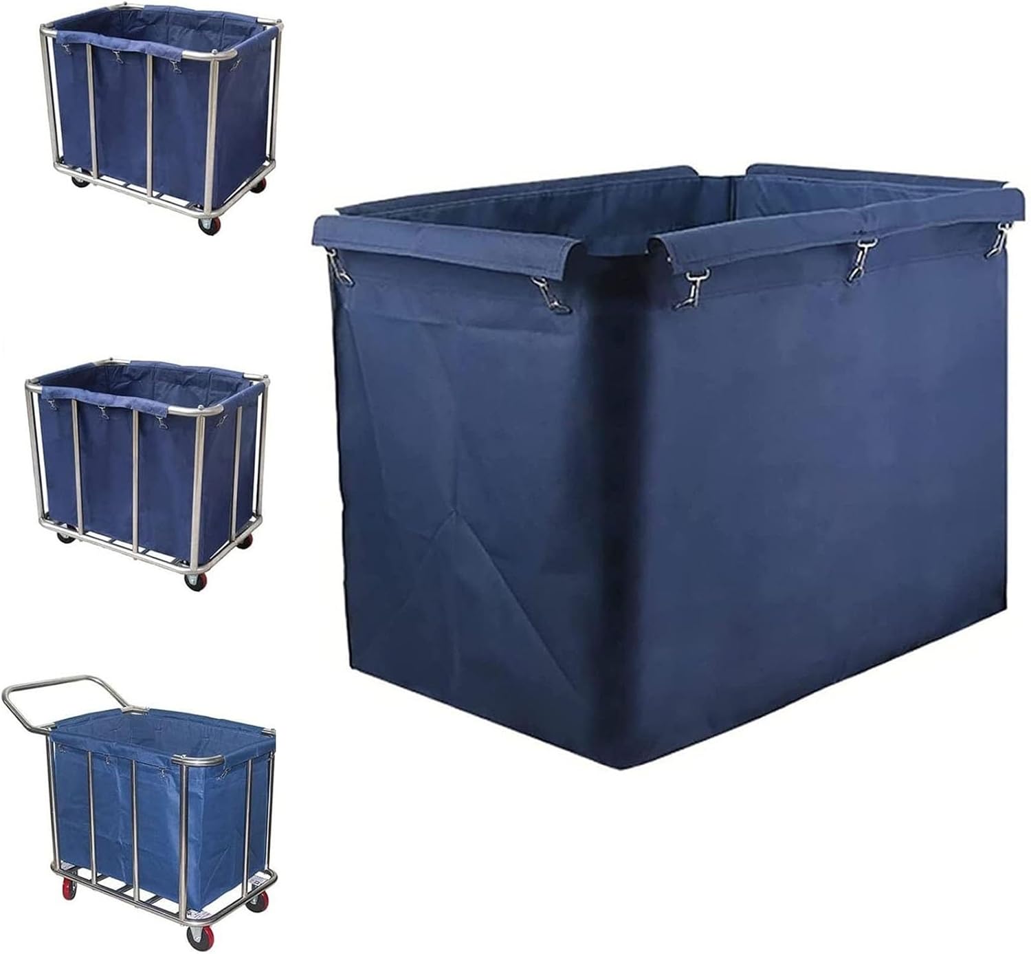 400L Rectangle Removable Waterproof Liner Bag for Rolling Laundry Basket, Commercial Laundry Cart Replacement Liner Bag