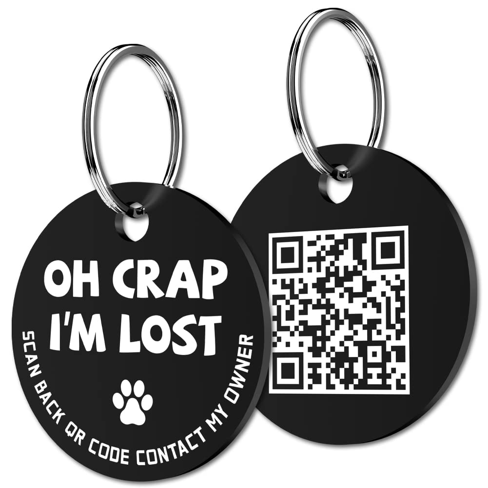 Buy MYLUCKYTAG Stainless Steel QR Code Pet ID Tags Dog Tags Pet