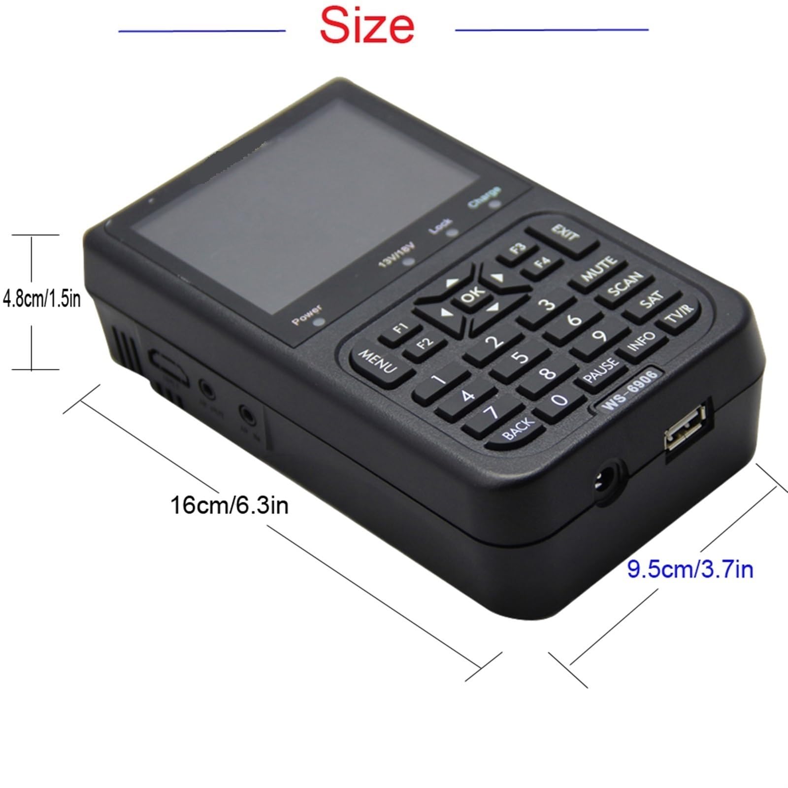 Buscador De Señal Digital Pantalla LCD 3,5" Medidor Satélite con Receptor DVB-S FTA AnáLisis RáPido