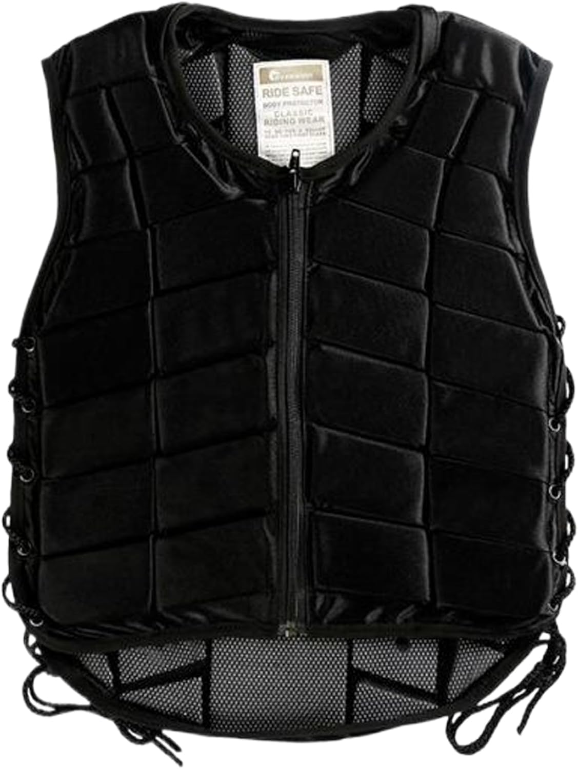 Equestrian Vest,Horse Riding Vest,Safety Protective Shock Absorption Armor Vest with Zipper Adjustable Strap for Women Boys Girls Children(A)