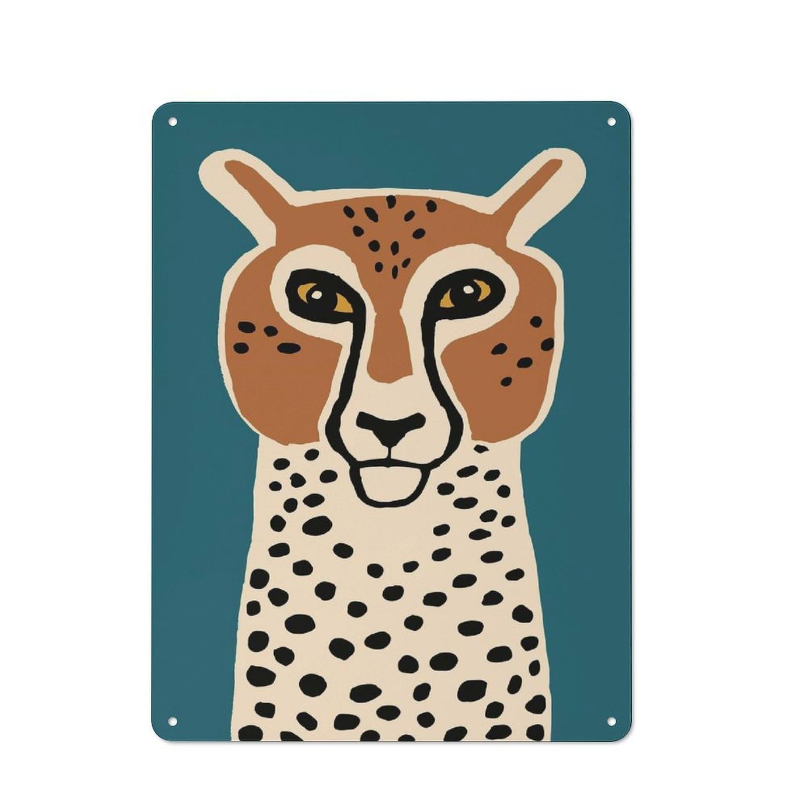 Retro Cheetah Vintage Metal Sign 40x30cm, Retro Classic Pub Decor for Cafe, Pub, Workshop Or Home Bar