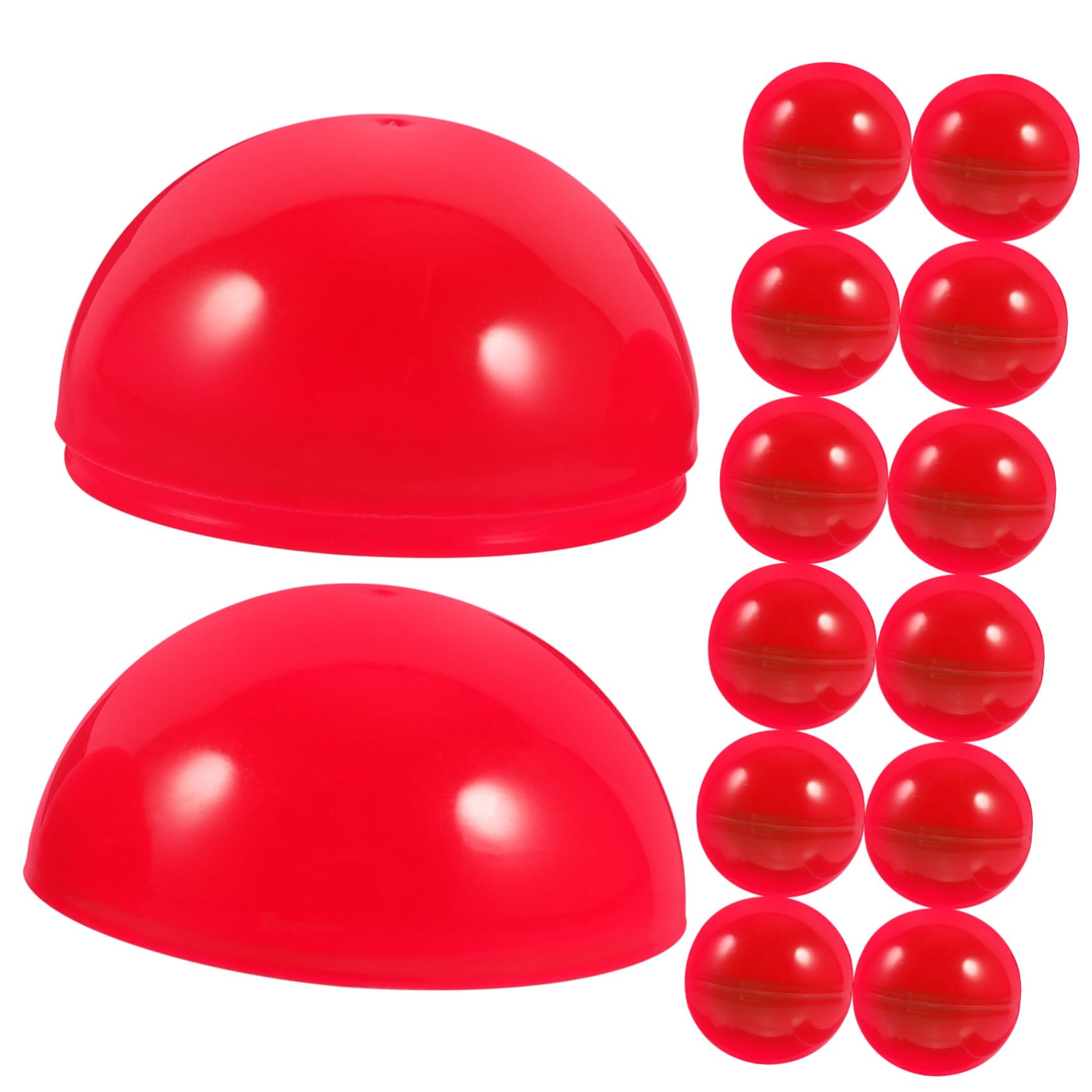 Hemobllo 50 Boules de Loterie de Fête Rouges en PP Creuses, Faciles à Repérer sans Décoloration, pour Événements et Activités de Jeu en Fête