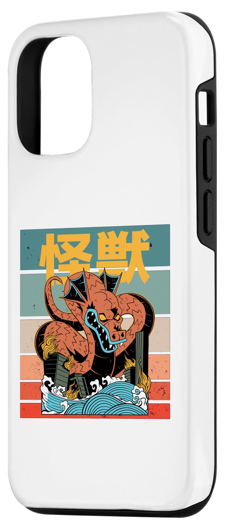 Kaiju Monster Japan Cityscape Destruction Chaos Japanese Case for iPhone 14 - Image 2