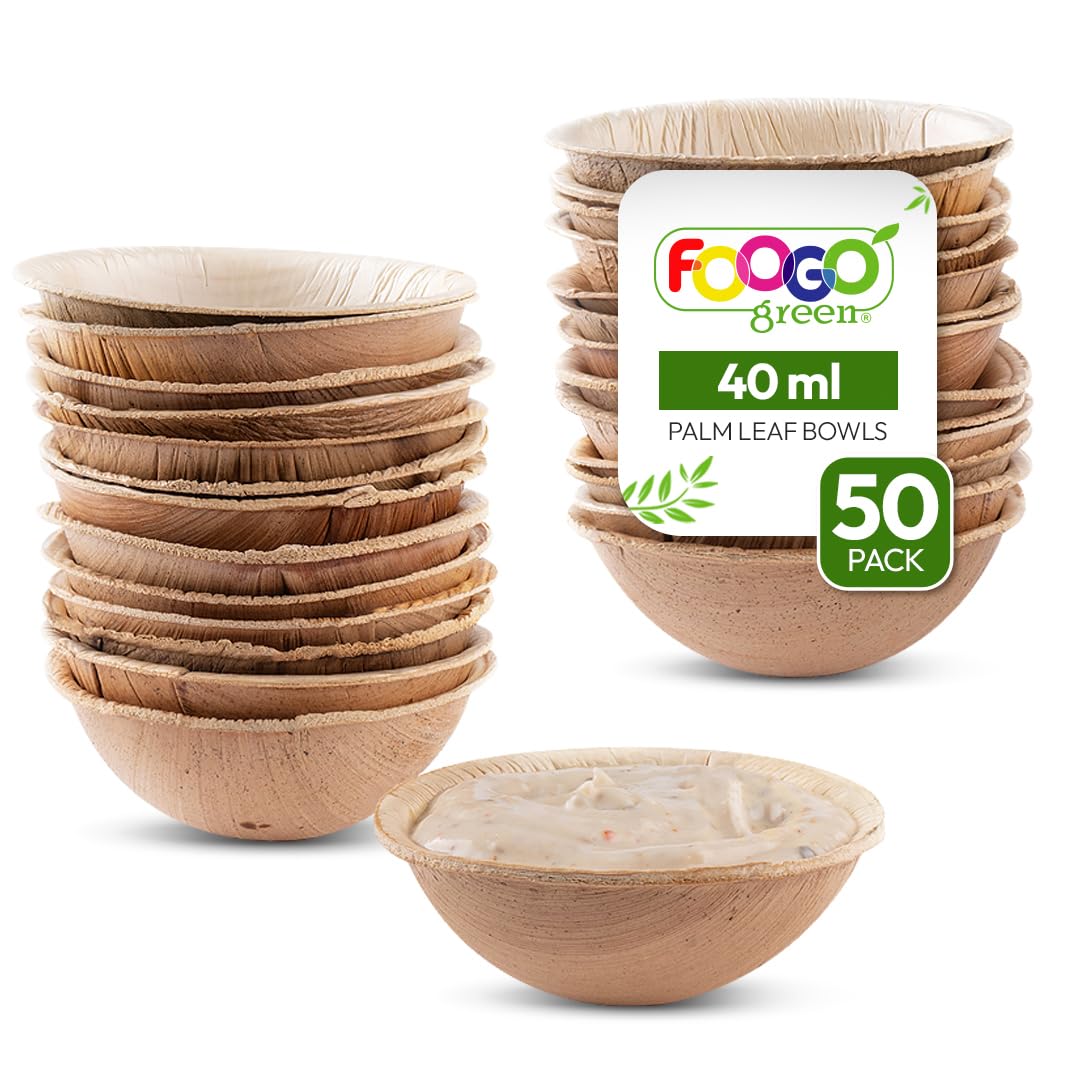 25 Ciotole Monouso In Foglia Di Palma - Biodegradabili E Compostabili - Per Dessert, Insalate E Aperitivi - 15 Cm, 300 Ml - Foto 5