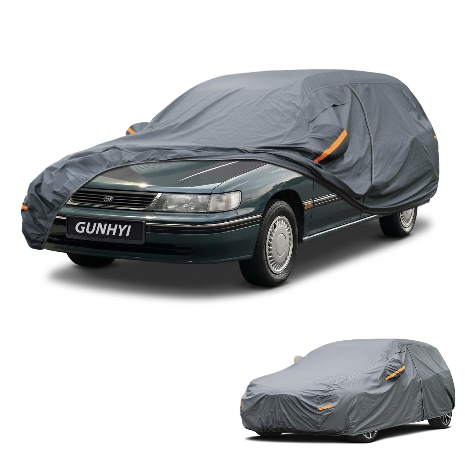 GUNHYI Premium Car Cover Custom Fit Subaru Legacy Wagon, 16 Layers Heavy Duty Car Cover Waterproof All Weather with Zipper Door for Sun Rain Snow Dust Uv Protection