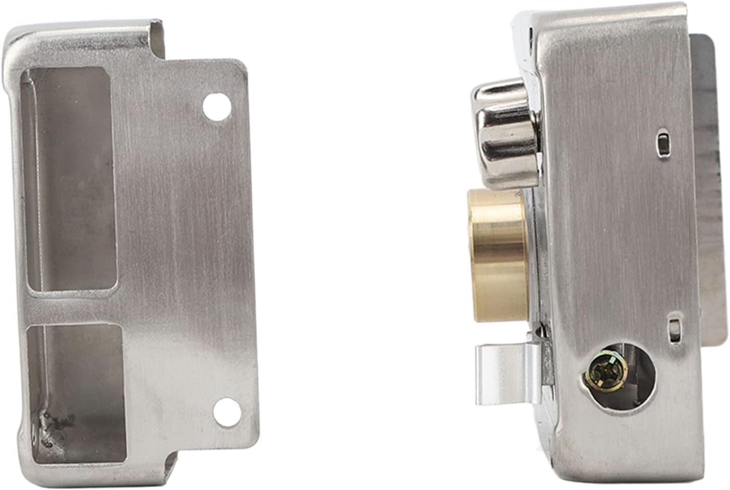 Home Safety Vertical Keyway Cylinder Deadbolt Rim Lock Set–Anti-Theft Vertical Deadbolt,Stainless Steel Exterior Door Lock with Key for Wooden Doors,Exterior Mechanical Anti Theft Locks(Right Handed)