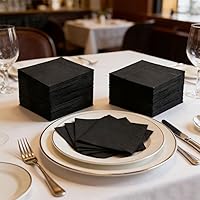 Vista 7 de 100 paquetes de servilletas de cóctel de 2 capas, servilletas de postre plegadas de 5 x 5 pulgadas, servilletas desechables para cena, boda