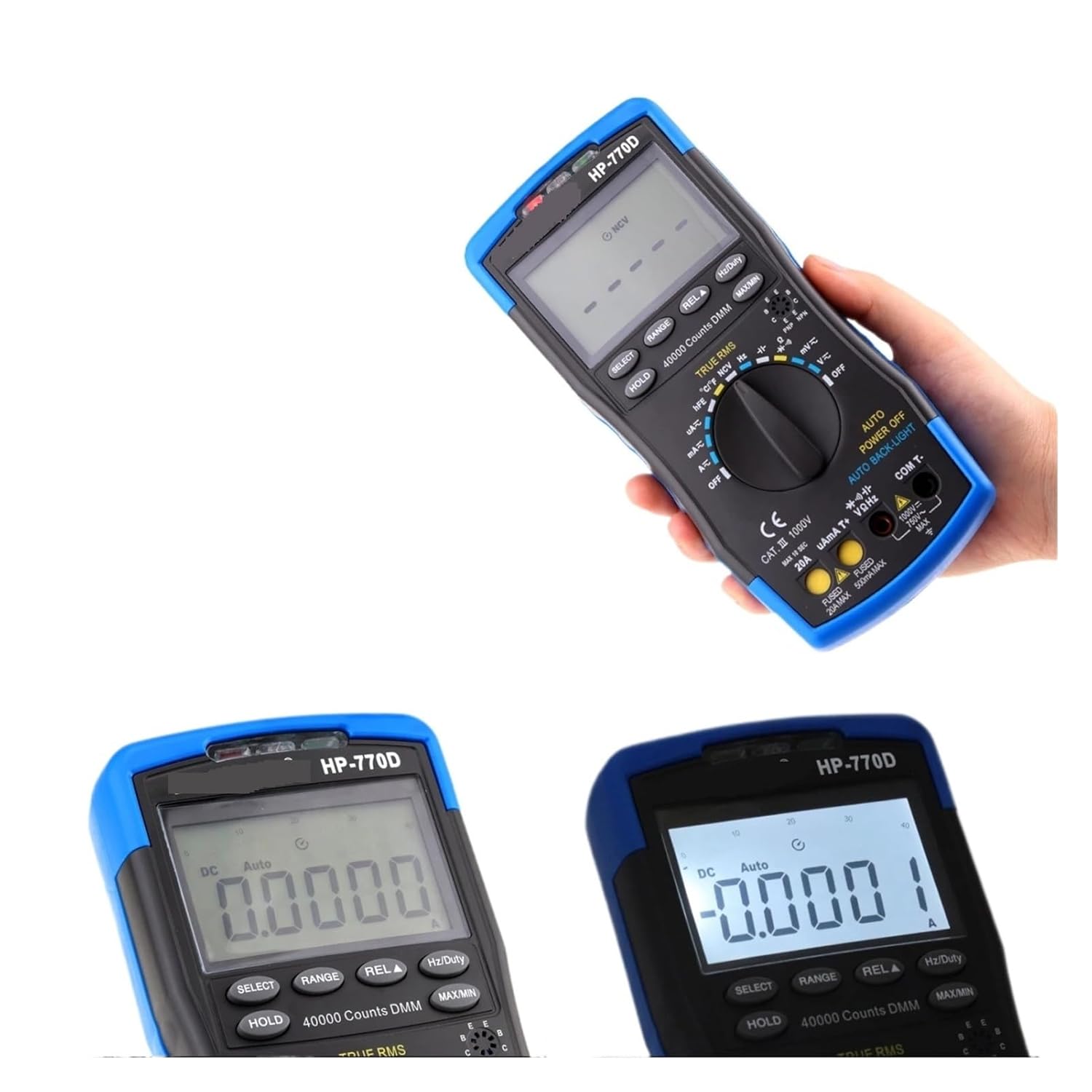 Universal Meter 770D Digital Multimeter High-Accuracy Range True RMS 40000 Counts NCV V Current Ohm Tester Digital Universal Meter