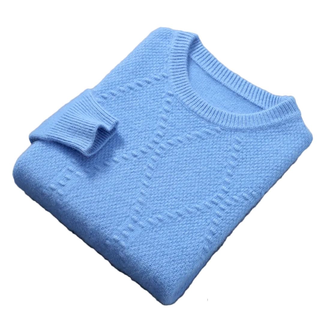 Vogrtcc Jersey De Punto De Cachemira con Cuello Redondo Engrosado para Hombre