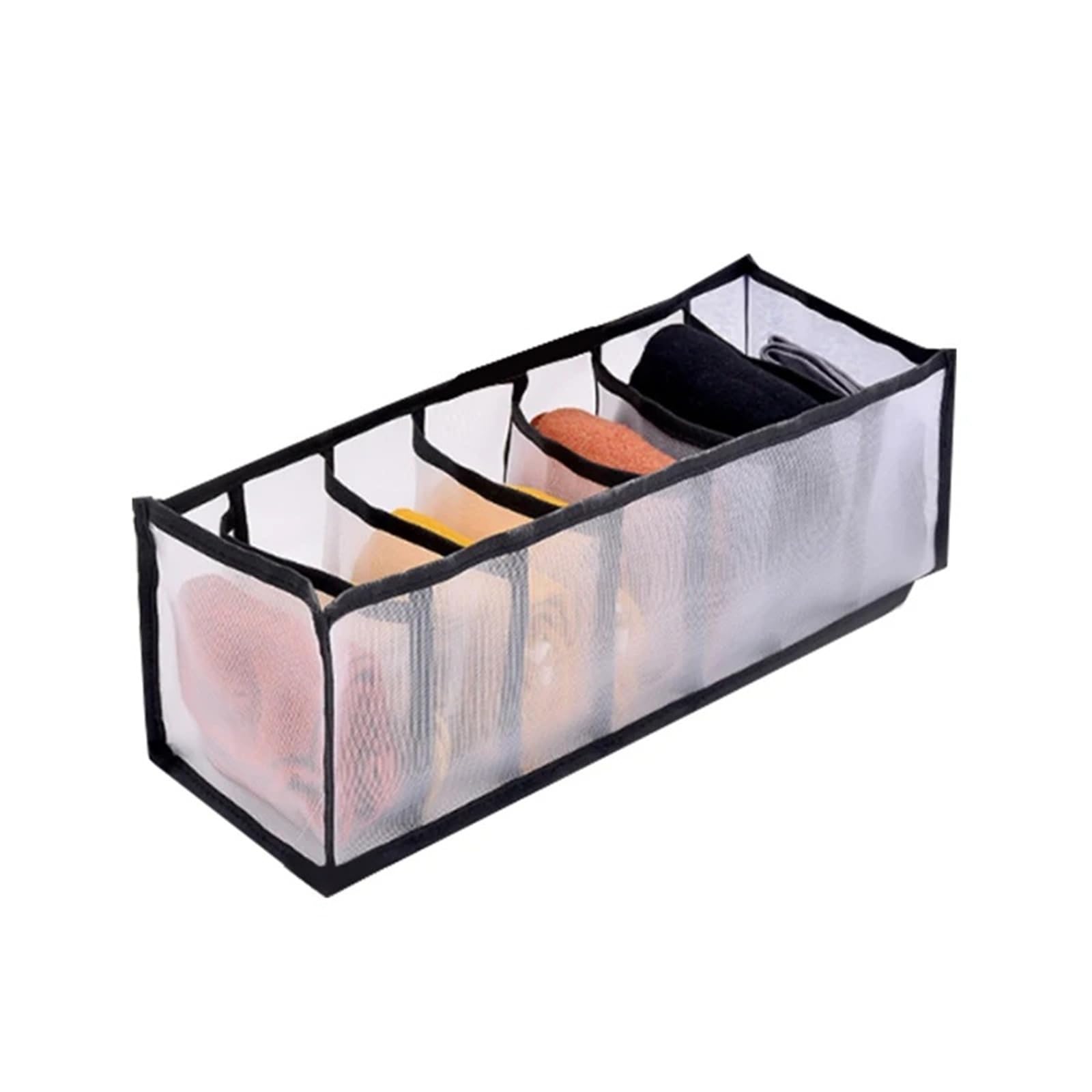 BAYNOPURIN Sock Storage Box Dormitory Closet Organizer For Socks Home Separated Underwear Storage Box 30 Grids Bra Foldable Drawer(MULTI)