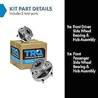 Vista 302 de TRQ Juego de 2 rodamientos de rueda trasera y conjunto de cubo con sensor ABS compatible con Ford Transit Connect 2014-2018