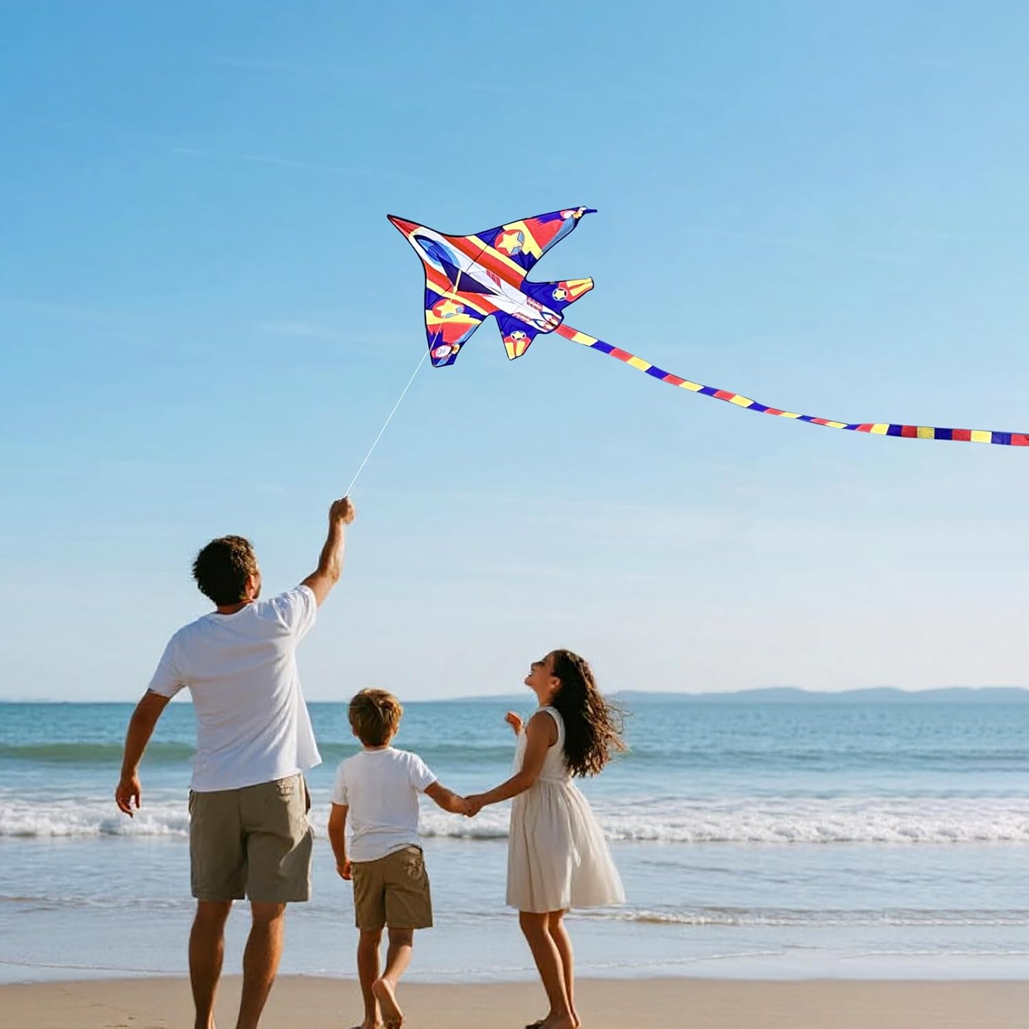 Mint's Colorful Life Airplane Kite with Reel for Kids & Adults, Easy to Fly Plane Kites with 7.1in Kite Reel Winder for Boys & Girls, Best Beach Kites for Beginners with 650ft String