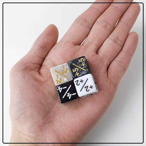 Miniatura 4 de Juego de 48 dados MTG para contadores de fichas, Magic The Gathering Glitter Sparkle, Loyalty Starry Marble D6 Cube compatible con MTG, CCG,
