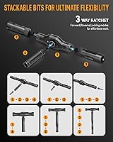 Vista 3 de DISEN 43 in 1 Ratcheting Screwdriver Set with 58-Tooth Handle & Magnetic Pickup, 40 S2 Steel Bits Long/Short, Professional Repair Kit for